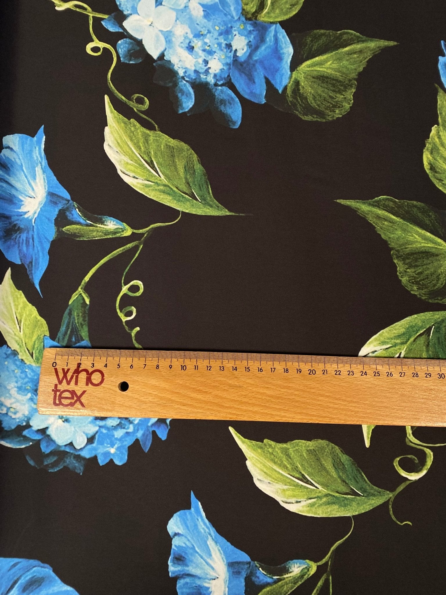 Blue Floral Chiffon Satin Fabric | Dressmaking by the Metre - Whotex Fabrics London