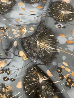 Blue Grey Dandelion Print Fabric - Whotex Online Fabric Store