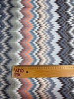 Blue & Silver Zigzag Power Mesh Fabric by the Metre - Whotex Fabrics London