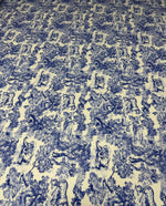 Blue Toile Upholstery Fabric - Whotex Fabrics London