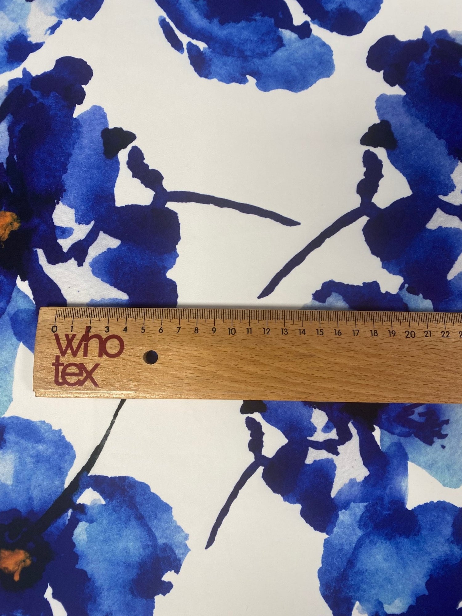 Bold Blue Watercolor Floral Fabric - Whotex Online Fabric Store
