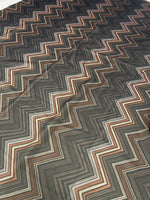 Brown and Beige Chevron Zigzag Pattern Fabric - Whotex Online Fabric Store