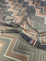 Brown and Beige Chevron Zigzag Pattern Fabric - Whotex Online Fabric Store