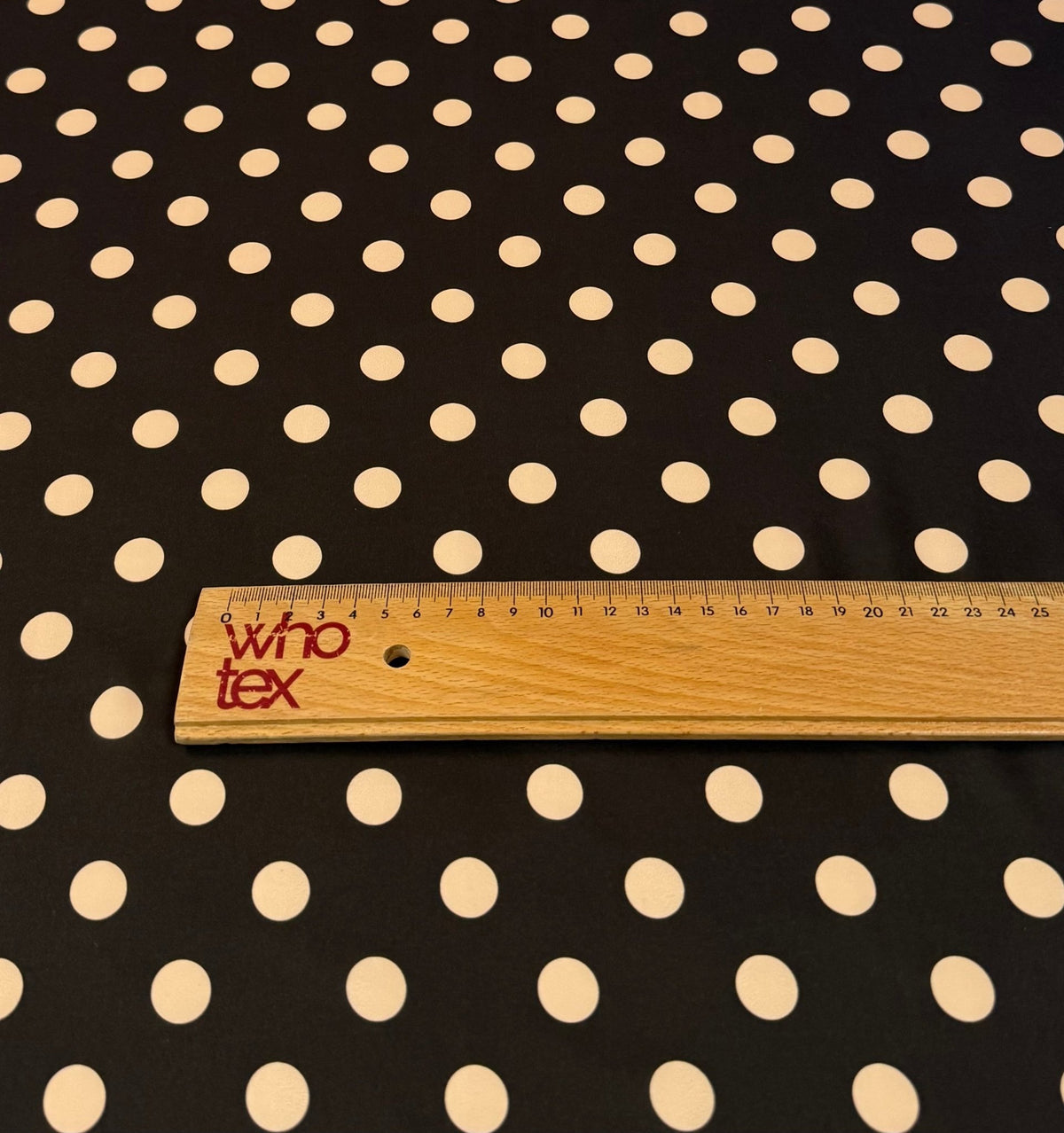 Brown & Cream Polka Dot Fabric by the Metre - Whotex Fabrics London