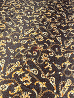Brown Leopard Print Fabric with Gold Baroque Chains – Bold and Elegant Style Fabric - Whotex Online Fabric Store
