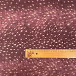 Burgundy Fawn Deer Print Fabric by the Metre - Whotex Fabrics London