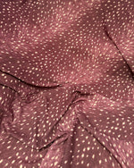 Burgundy Fawn Deer Print Fabric by the Metre - Whotex Fabrics London