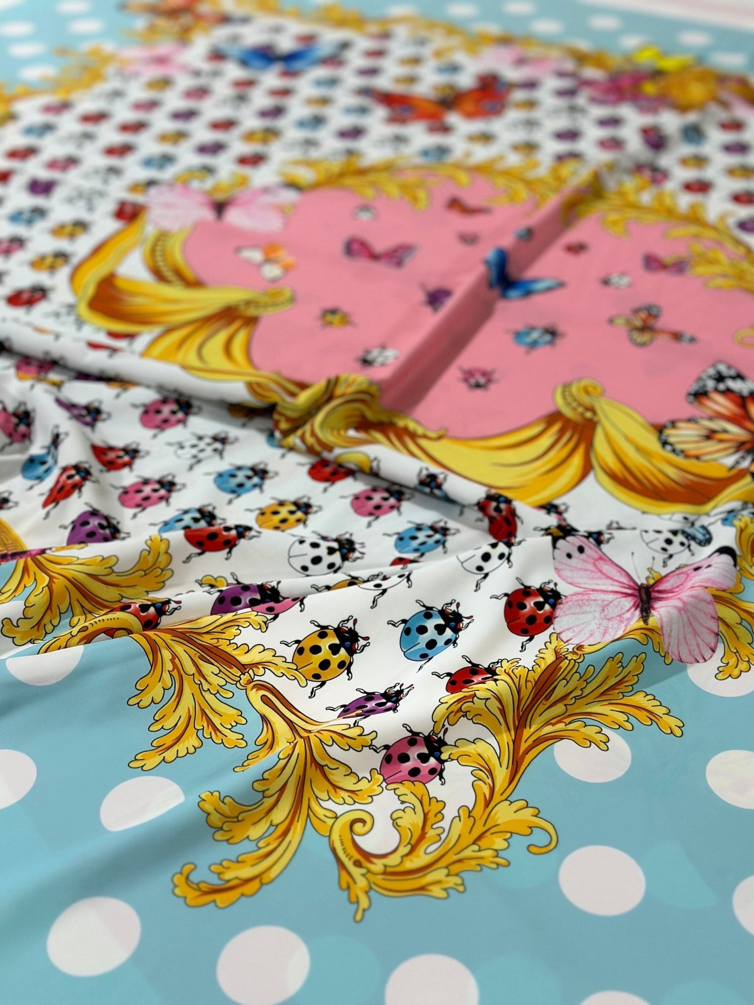Butterfiles pattern fabric, Polka Dot Pattern Fabric , 1 Panel Fabric 150*100cm // 1.64 * 1.09yard - Whotex Online Fabric Store