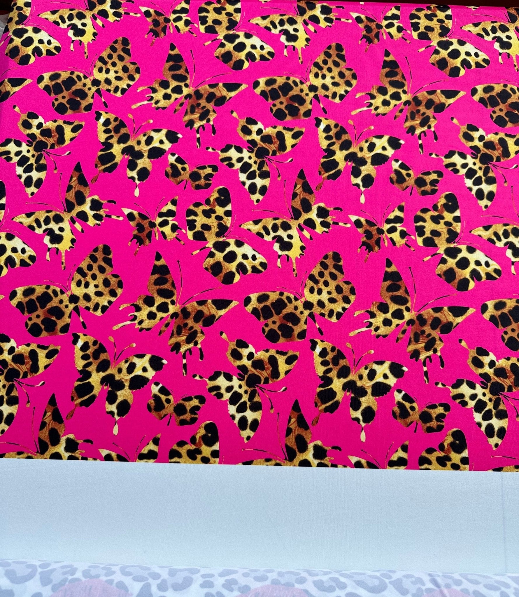 Butterfly Pattern Fabric, Hot Pink Fabric By The Yard - Whotex Online Fabric Store