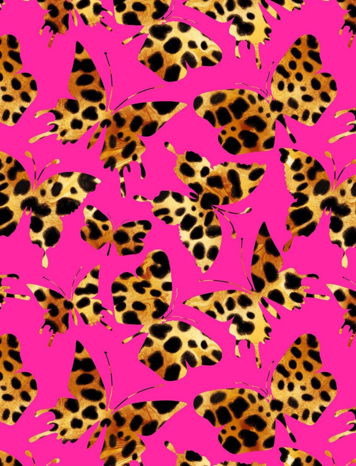 Butterfly Pattern Fabric, Hot Pink Fabric By The Yard - Whotex Online Fabric Store