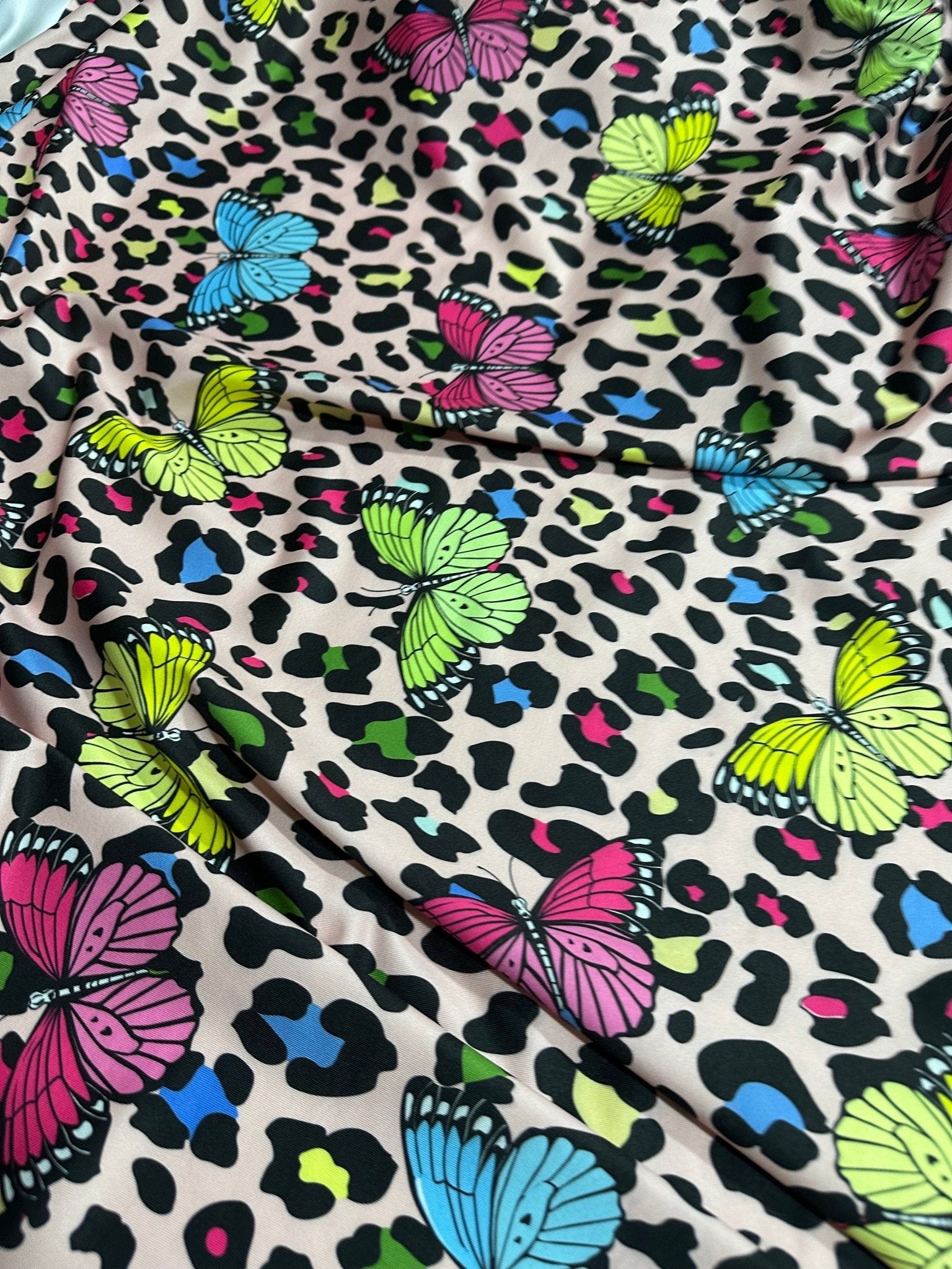 Butterfly Spandex Fabric, Leopard pattern fabric, 4 - way stretch Fabric - Whotex