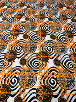 Chain Medallion Moss Crepe Fabric by the Metre - Whotex Fabrics London