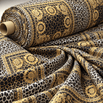 Chain Print Lycra Satin Fabric by the Metre - Whotex Fabrics London