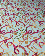 Chain Print Moss Crepe Fabric by the Metre - Whotex Fabrics London