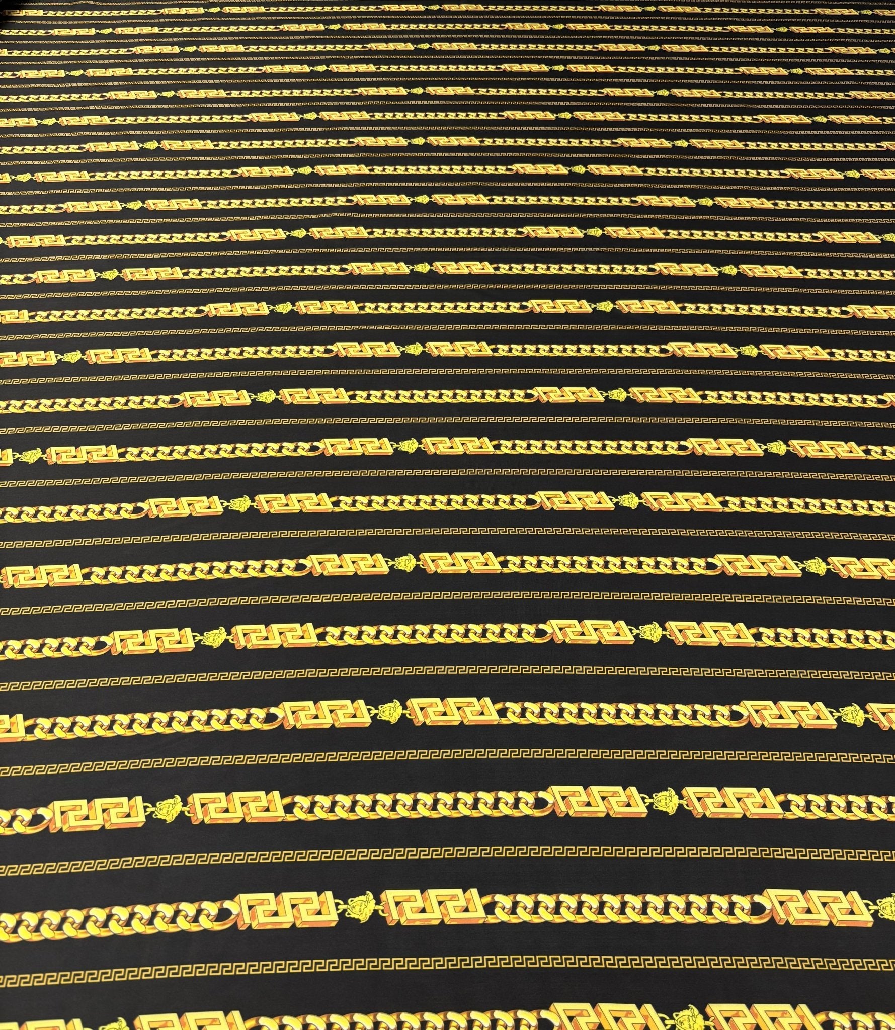 Chain Print Satin Fabric by the Metre - Whotex Fabrics London