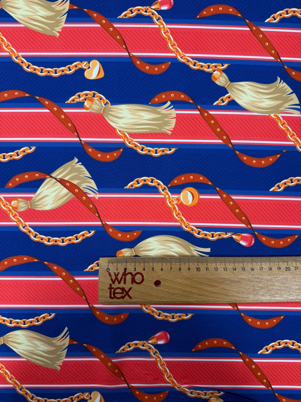 Chain Stripe Moss Crepe Fabric by the Metre - Whotex Fabrics London