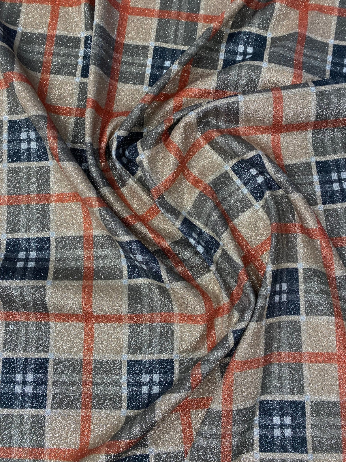 Check Lurex Fabric by the Metre - Whotex Fabrics London