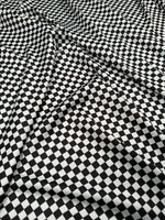 Checkers Pattern Fabric, Black And White Small Squares - Whotex Online Fabric Store