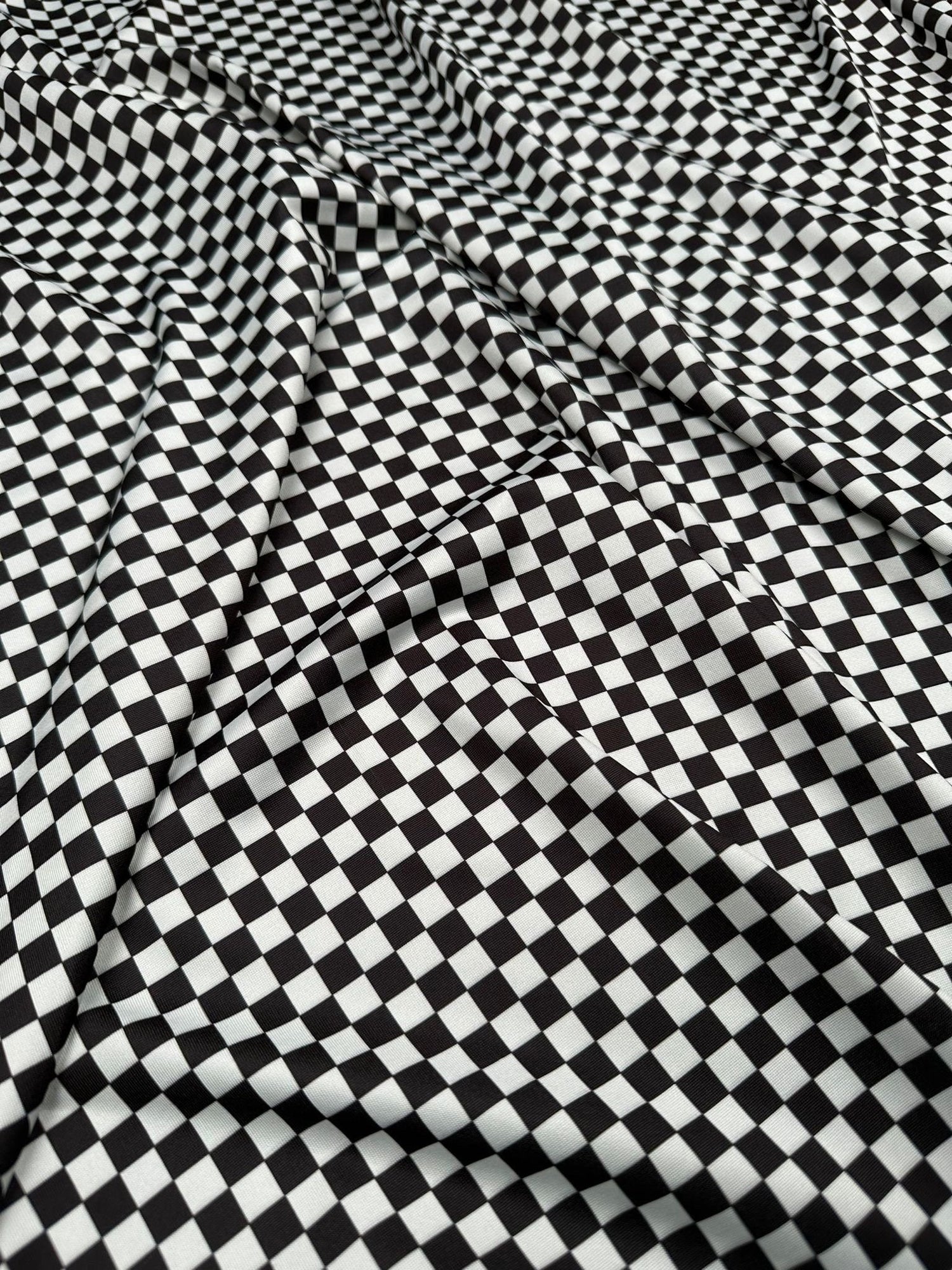 Checkers Pattern Fabric, Black And White Small Squares - Whotex Online Fabric Store