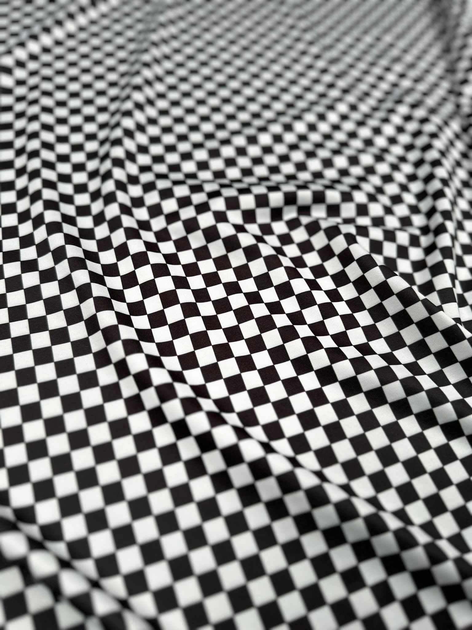 Checkers Pattern Fabric, Black And White Small Squares - Whotex Online Fabric Store