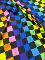 Checkers Print Fabric, Rainbow Colors Fabric By The Yard - Whotex Online Fabric Store