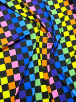 Checkers Print Fabric, Rainbow Colors Fabric By The Yard - Whotex Online Fabric Store