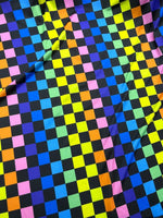 Checkers Print Fabric, Rainbow Colors Fabric By The Yard - Whotex Online Fabric Store