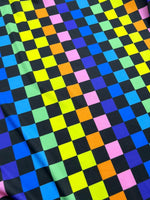 Checkers Print Fabric, Rainbow Colors Fabric By The Yard - Whotex Online Fabric Store