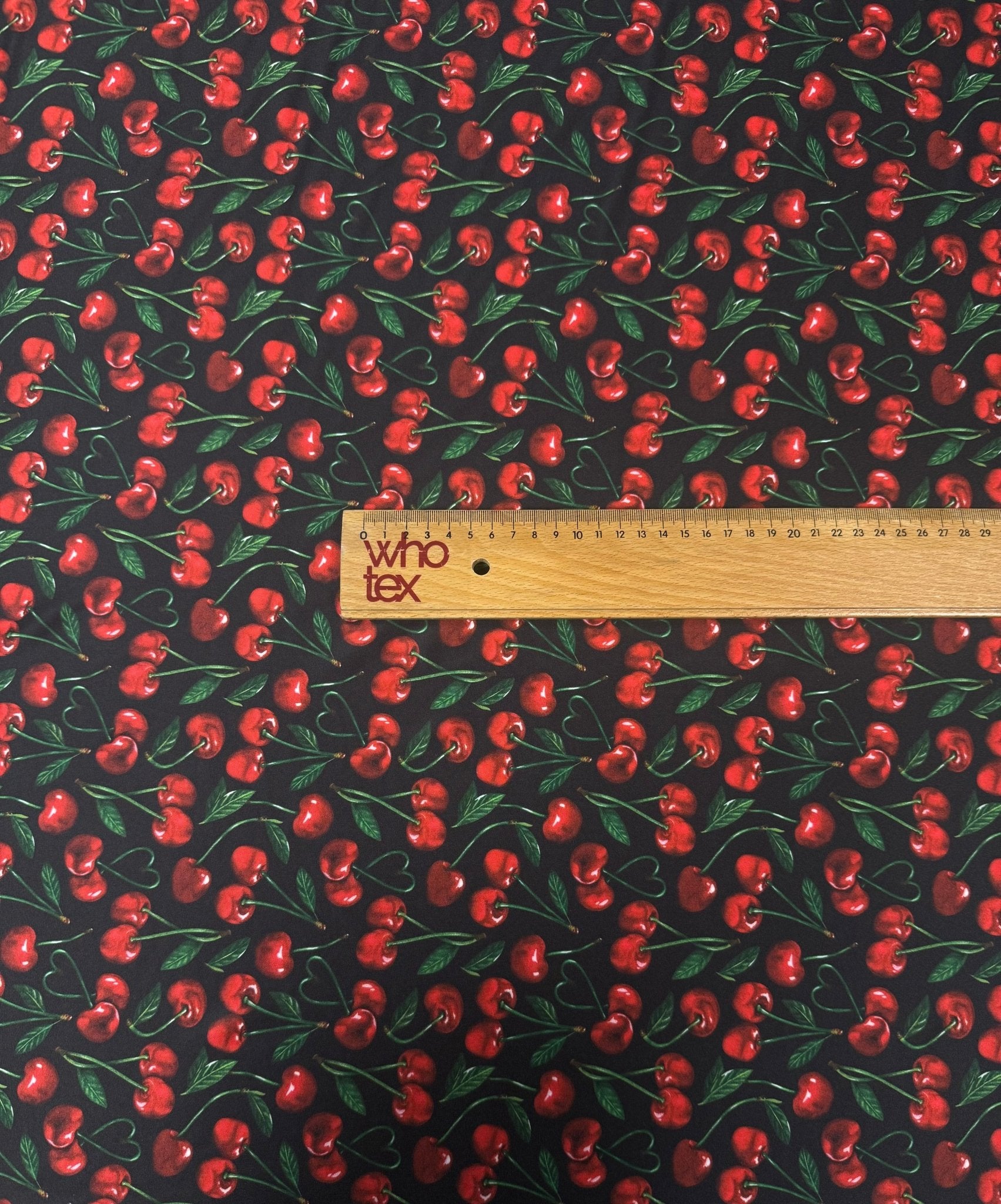 Cherry Print Fabric by the Metre - Whotex Fabrics London