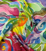 Colorful Abstract Floral Swirl Fabric Sold by Metre - Whotex Fabrics London