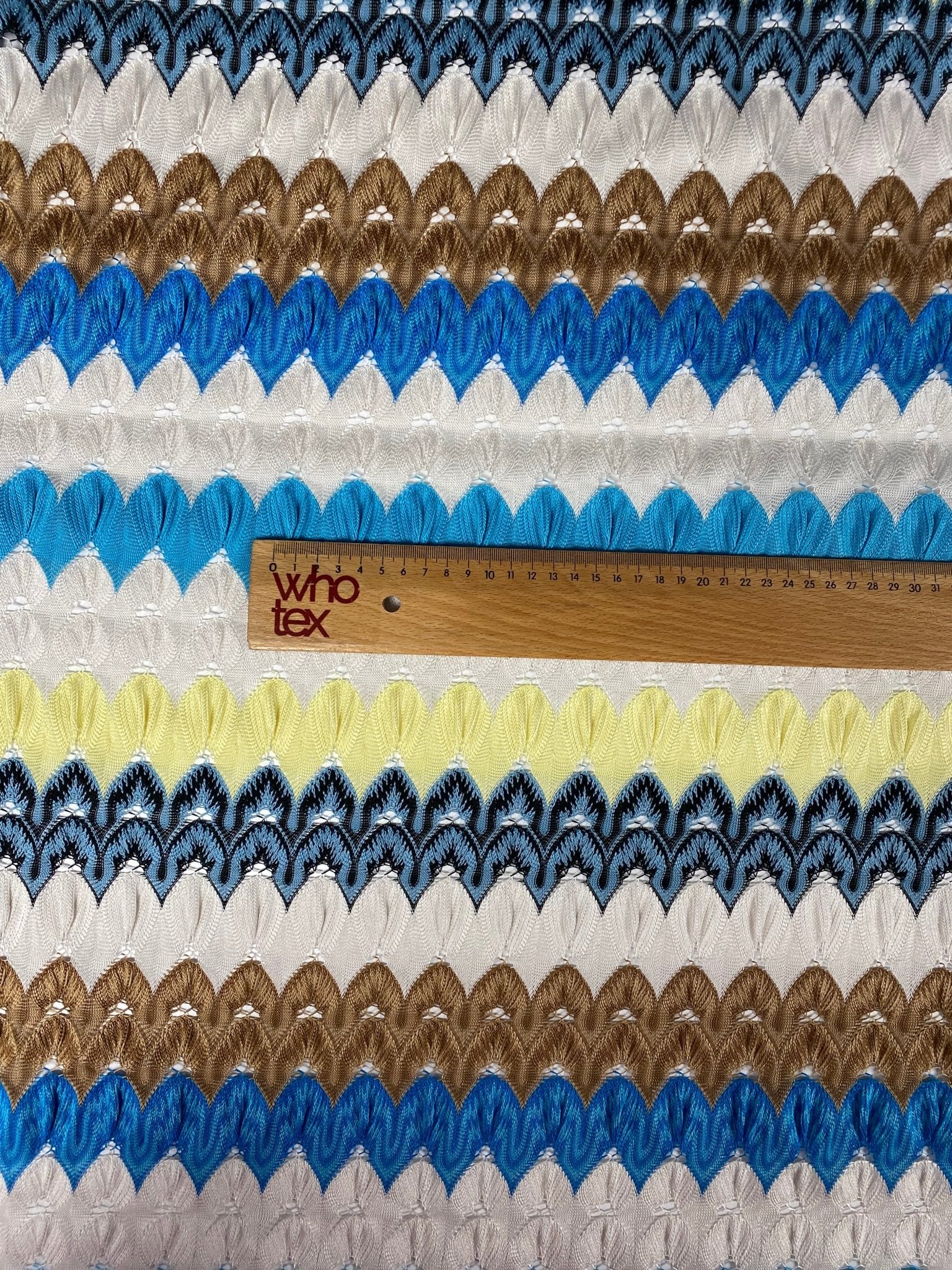 Colorful Chevron Embroidered Fabric - Whotex Online Fabric Store