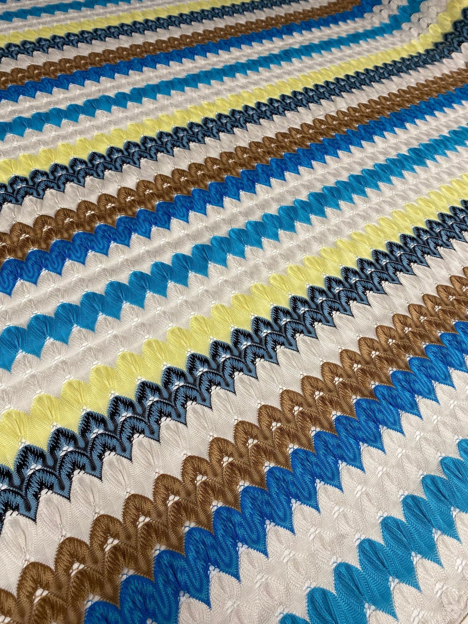 Colorful Chevron Embroidered Fabric - Whotex Online Fabric Store