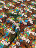 Colorful Frida Kahlo Inspired Floral Print Fabric - Whotex Online Fabric Store