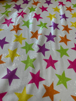 Colorful Stars Sequin Fabric, 2 - Way Stretch Sequin Fabric By The Yard - Whotex Online Fabric Store