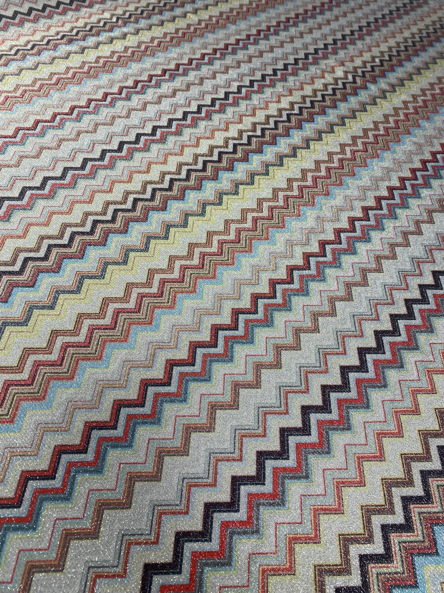 Colorful Zigzag Pattern Metallic Fabric - Whotex Online Fabric Store