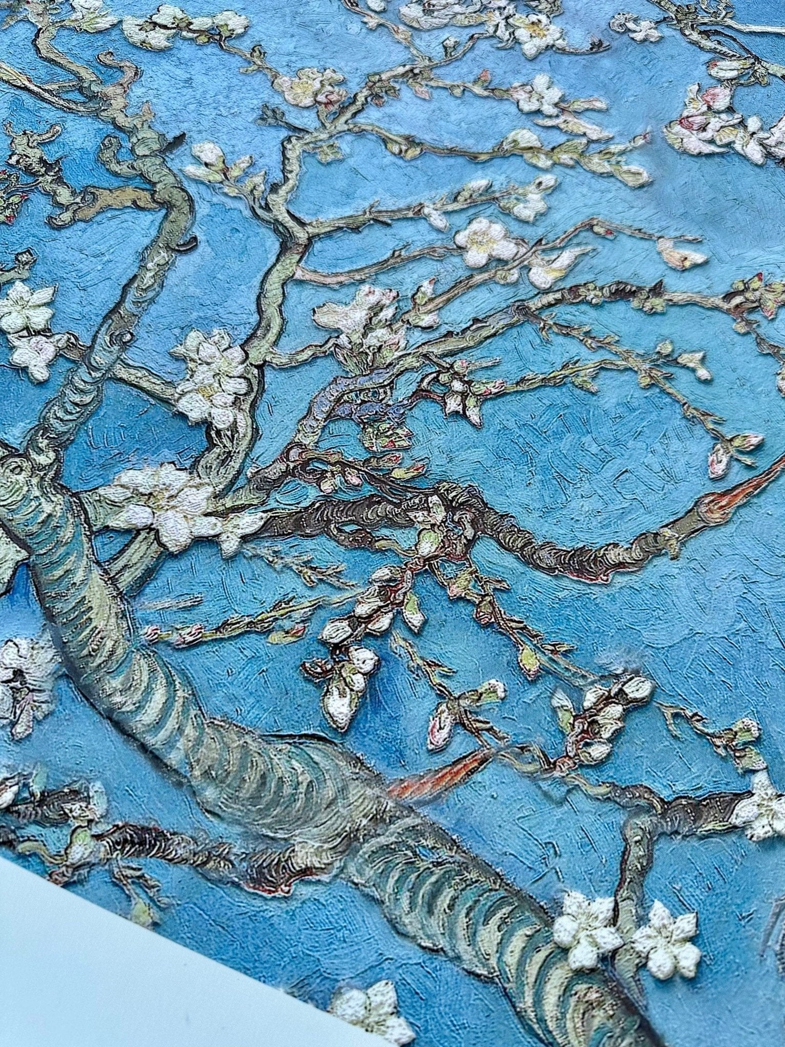 Crepe Fabric, Almond Blossom Pattern Silky Crepe Fabric , - Whotex