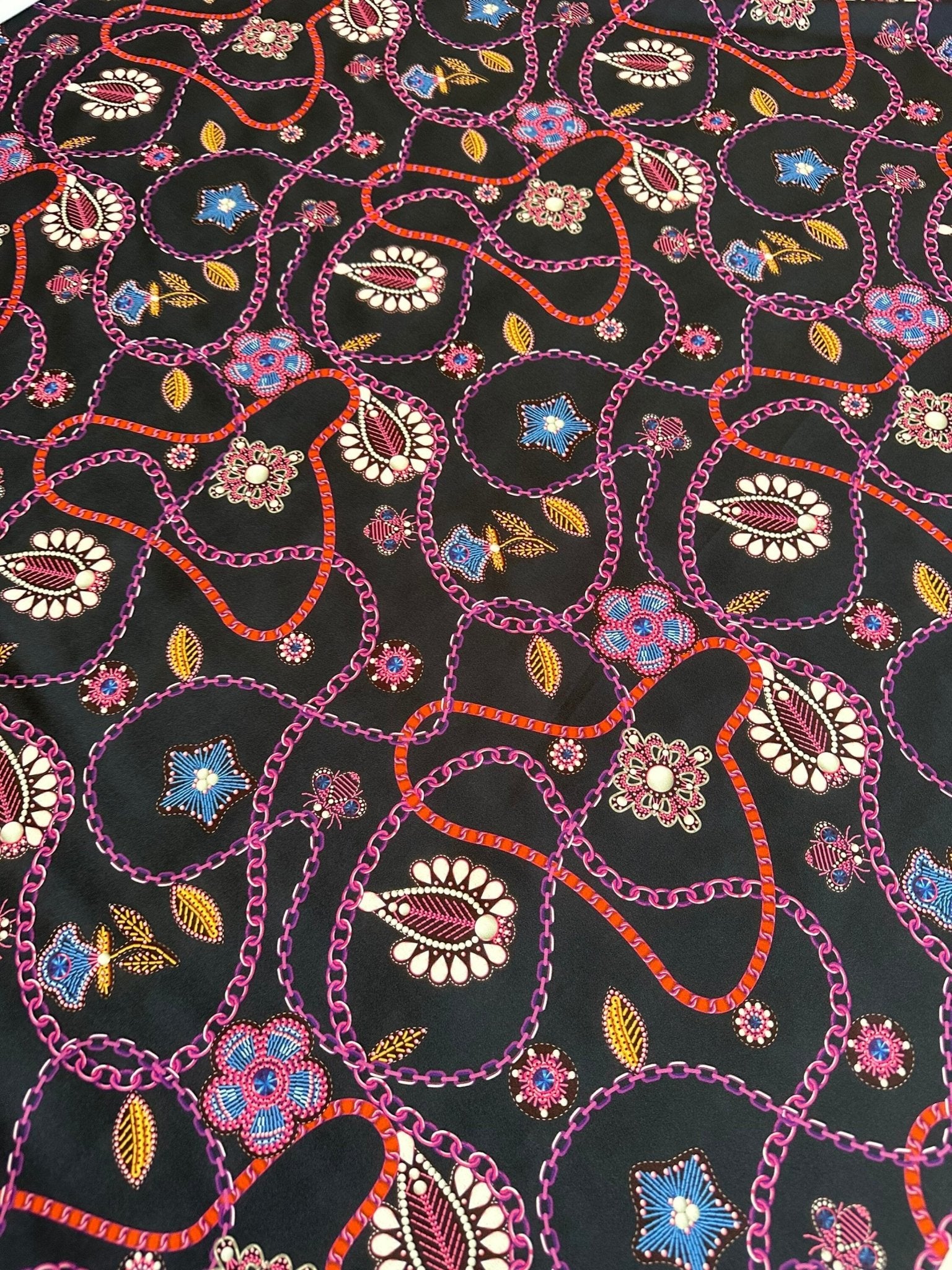 Crepe Fabric, Jewelry Pattern fabric - Whotex