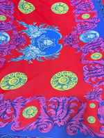 Crepe Fabric, Purple Swirl Pattern Fabric Fabric, - Whotex Online Fabric Store