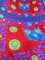 Crepe Fabric, Purple Swirl Pattern Fabric Fabric, - Whotex Online Fabric Store