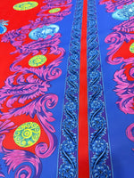 Crepe Fabric, Purple Swirl Pattern Fabric Fabric, - Whotex Online Fabric Store