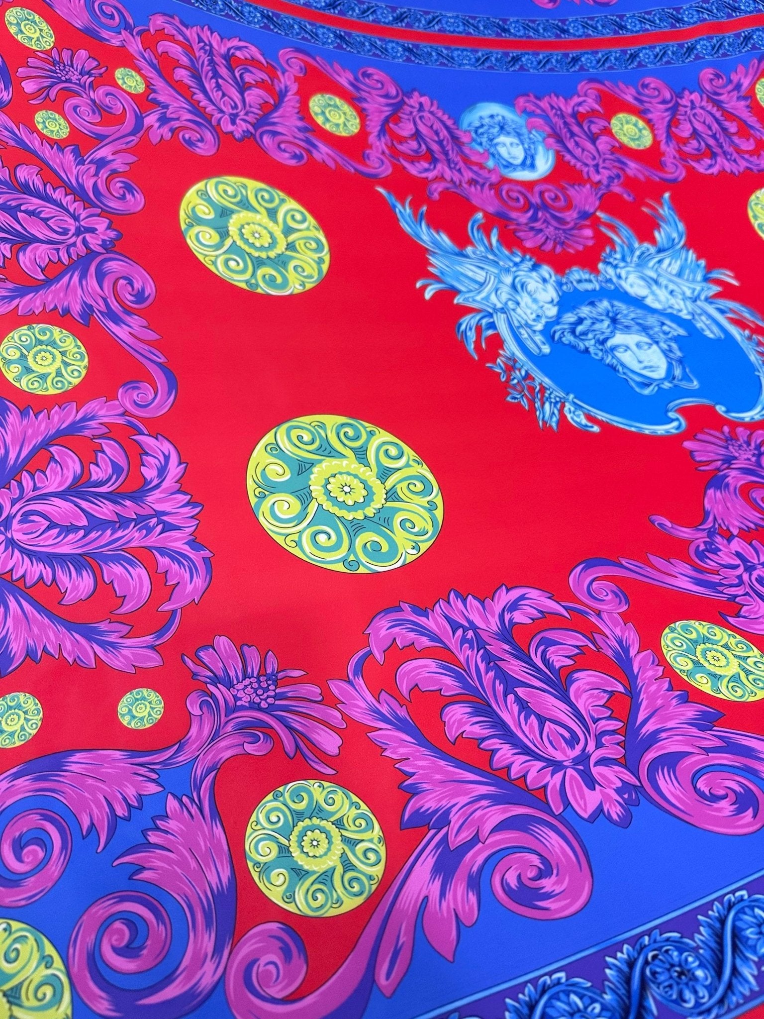 Crepe Fabric, Purple Swirl Pattern Fabric Fabric, - Whotex Online Fabric Store