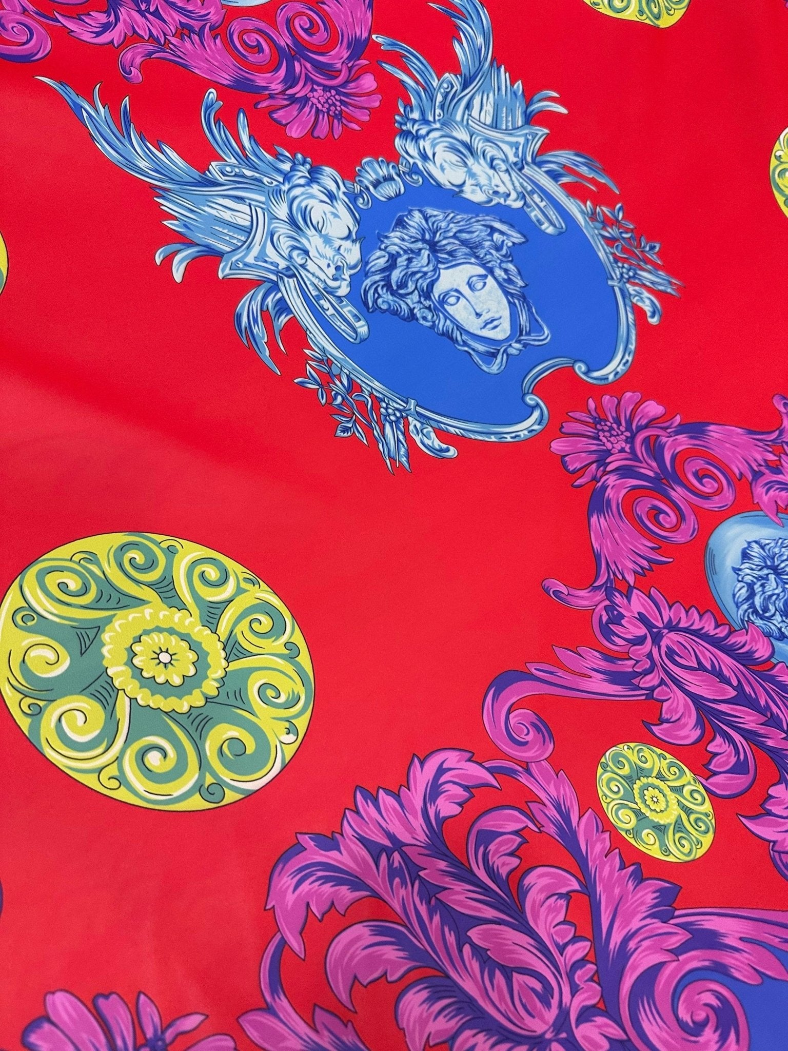 Crepe Fabric, Purple Swirl Pattern Fabric Fabric, - Whotex Online Fabric Store