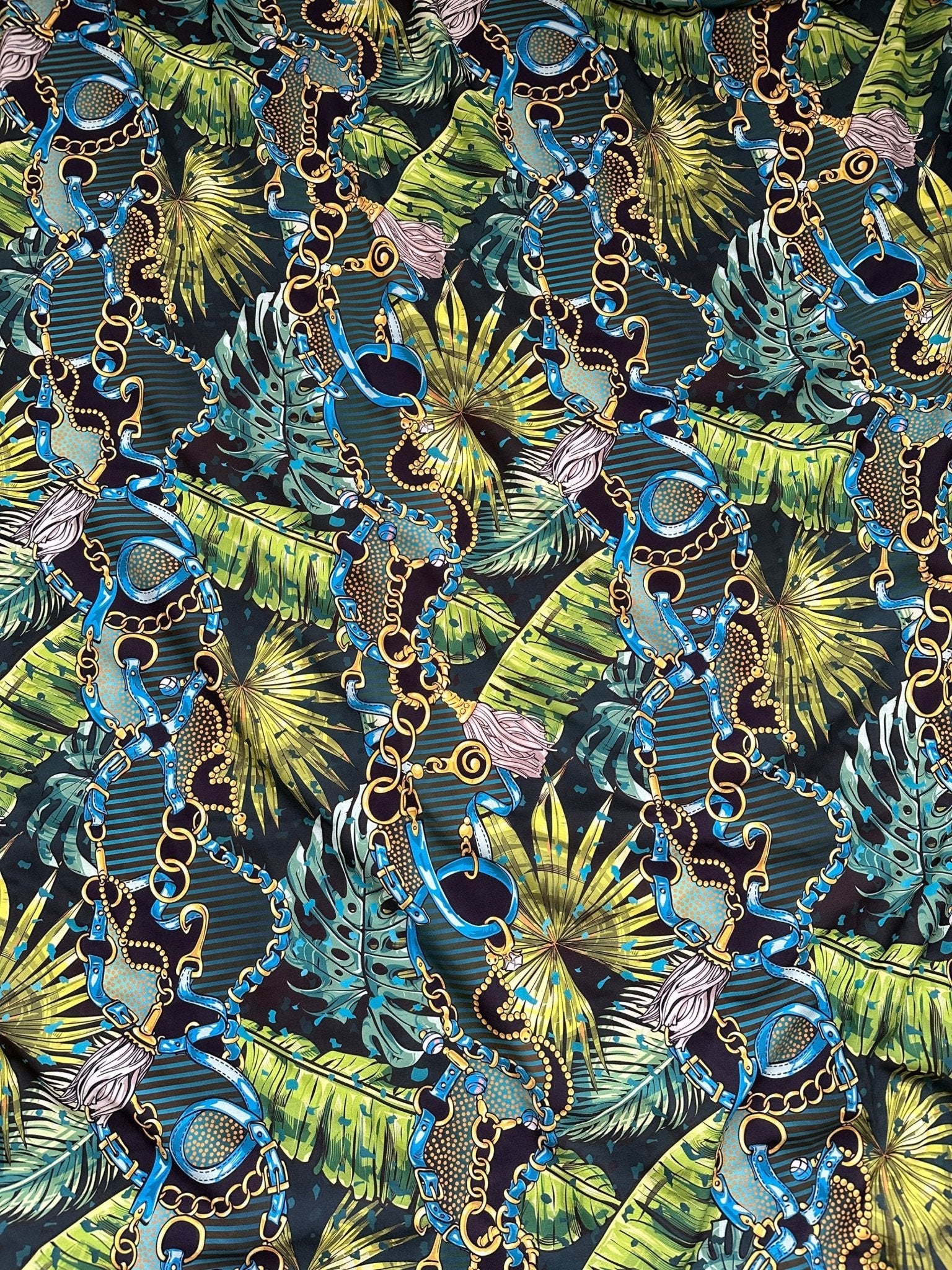 Crepe Fabric, Tropical Pattern Fabric, Chain Belt pattern fabric - Whotex