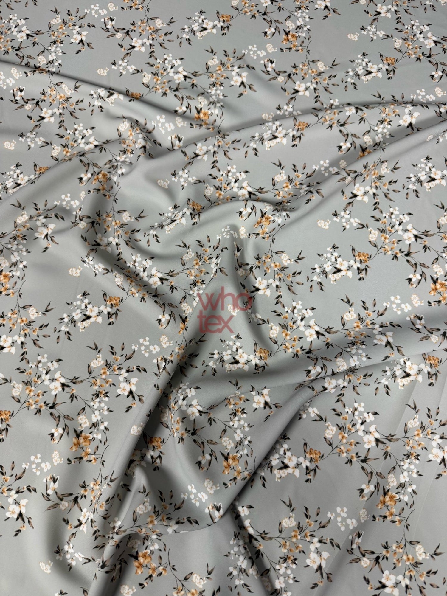 Delicate Cherry Blossom Print Fabric - Soft Pastel Floral Pattern Fabric By The Yard - Whotex Online Fabric Store