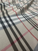 Double Sided Beige Plaid Tartan, Poplin Cotton Fabric - Whotex Online Fabric Store