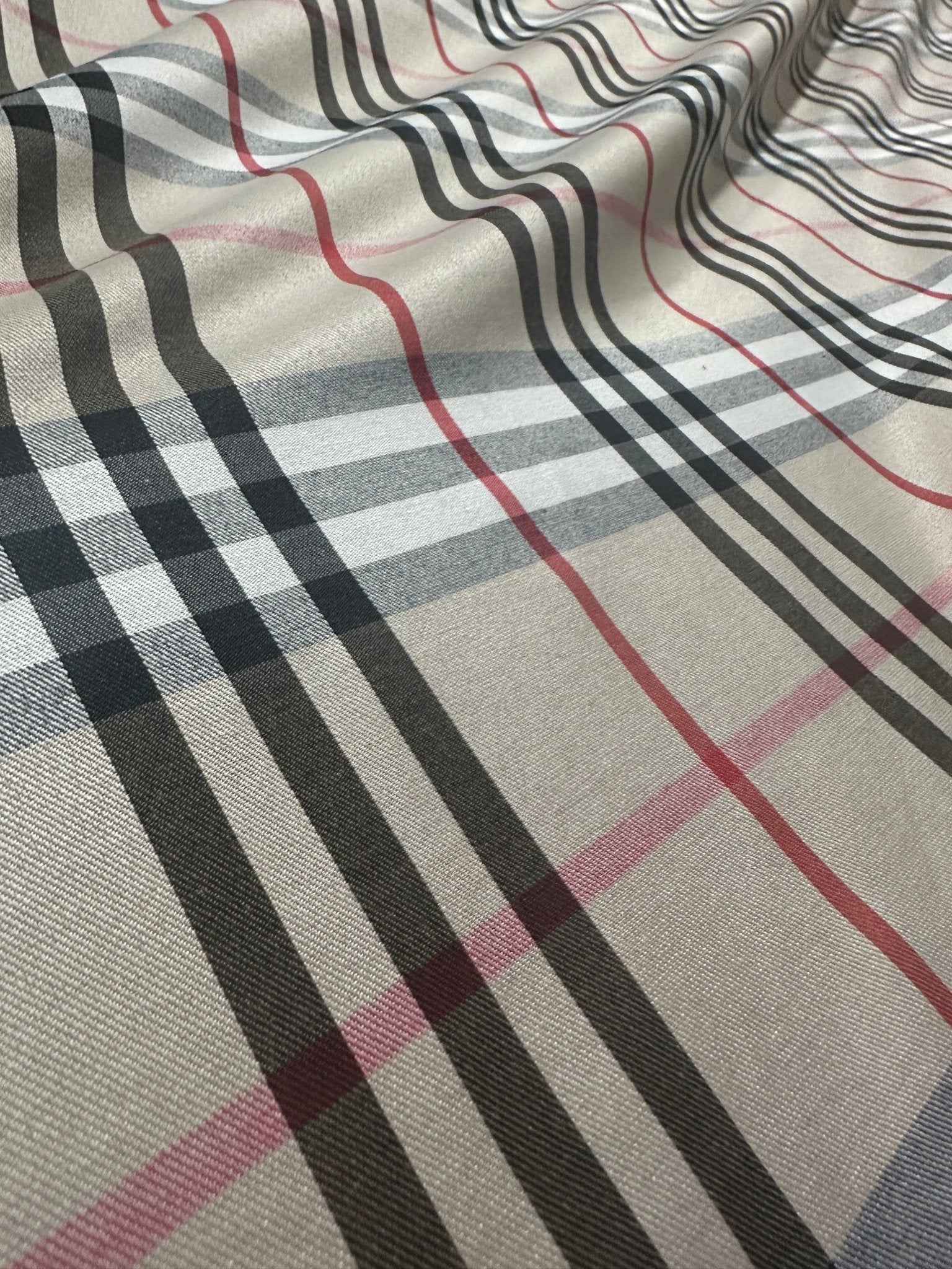 Double Sided Beige Plaid Tartan, Poplin Cotton Fabric - Whotex Online Fabric Store