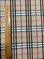 Double Sided Beige Plaid Tartan, Poplin Cotton Fabric - Whotex Online Fabric Store