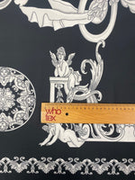 Elegant Black and White Baroque Fabric - Whotex Fabrics London