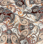 Elegant Black & Beige Paisley Fabric by the Metre - Whotex Fabrics London