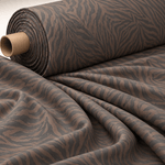 Elegant Brown Zebra Fabric By The Metre - Whotex Fabrics London